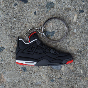 Nike Air Jordan Retro 4 BRED Sneaker Shoe Keychain